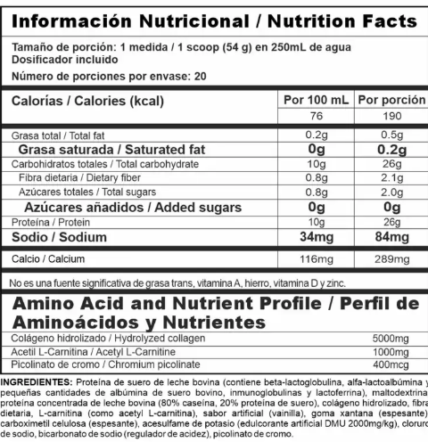 Proteina Bipro Lite 2lb Vainilla